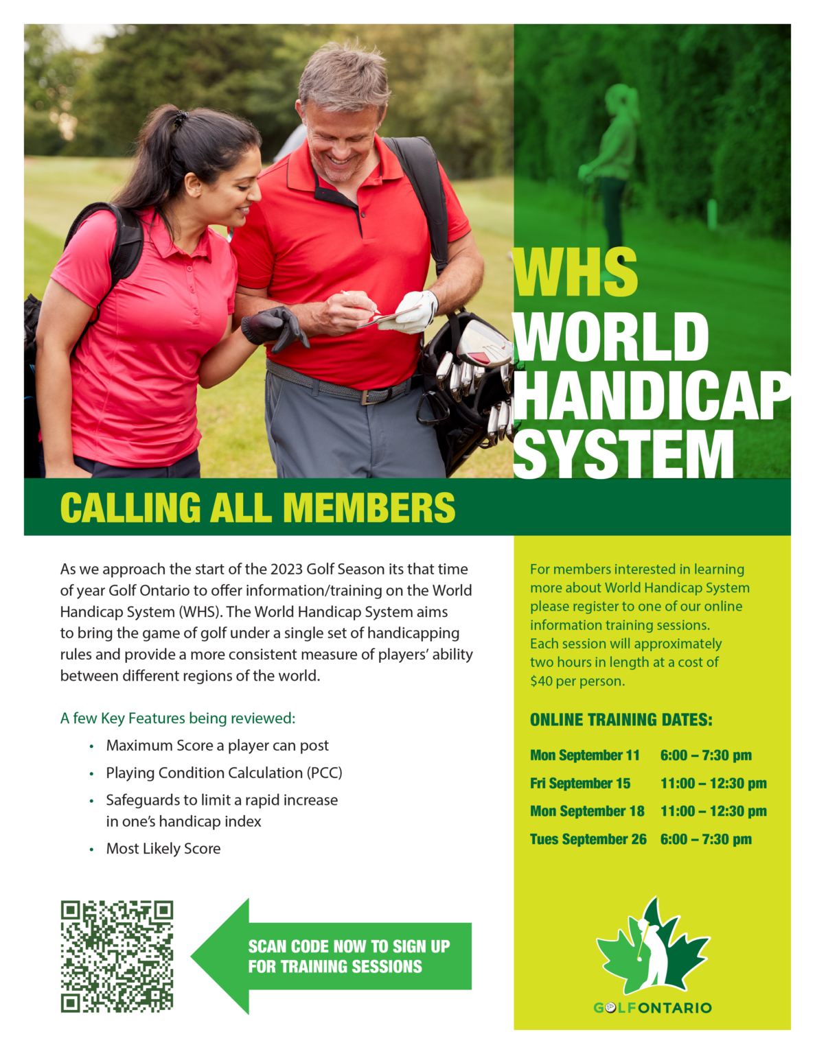 Handicap Golf Ontario